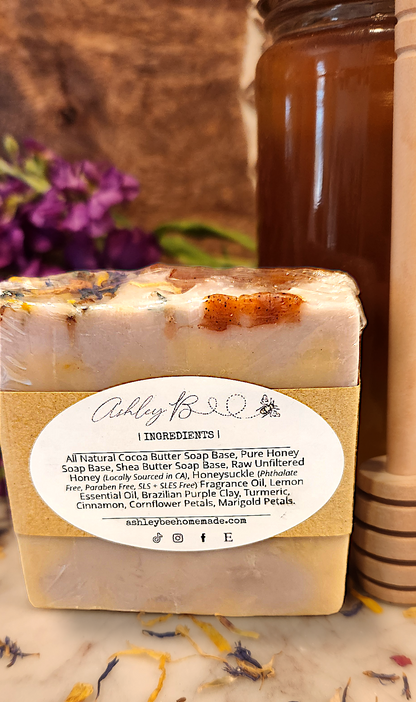 Bee Wild - Natural Soap (Honeysuckle & Lemon)