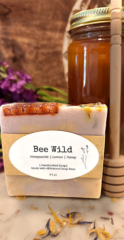 Bee Wild - Natural Soap (Honeysuckle & Lemon)