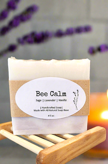 Bee Calm - Natural Soap (Sage, Lavender & Vanilla)