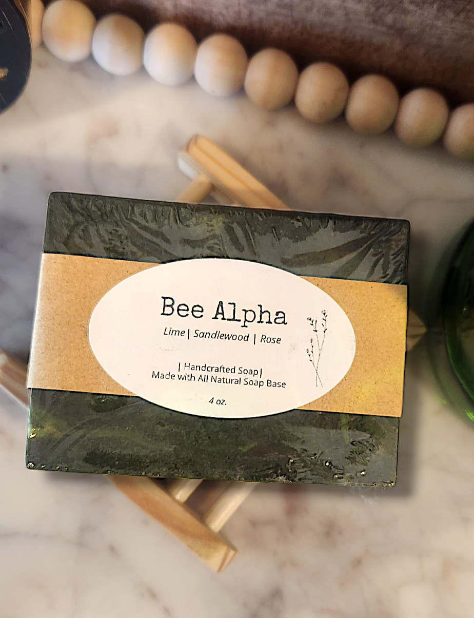 Bee Alpha - Natural Soap (Lime, Sandalwood, Rose)